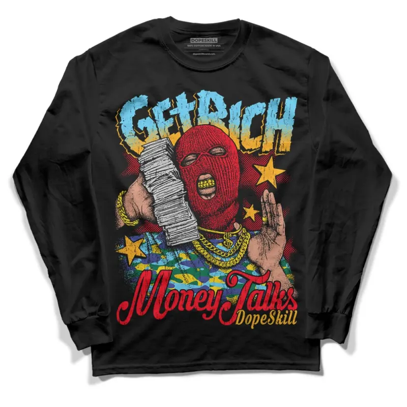 GS 'Six Championships' 1s DopeSkill Long Sleeve T-Shirt Get Rich Graphic sold by DopeSkill