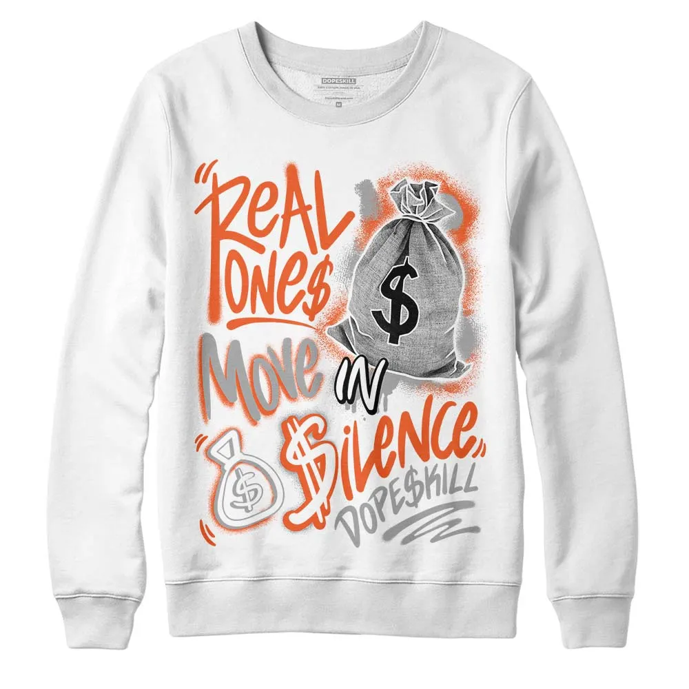 Georgia Peach 3s DopeSkill Sweatshirt Real Ones Move In Silence Graphic sold by DopeSkill product image thumbnail 2
