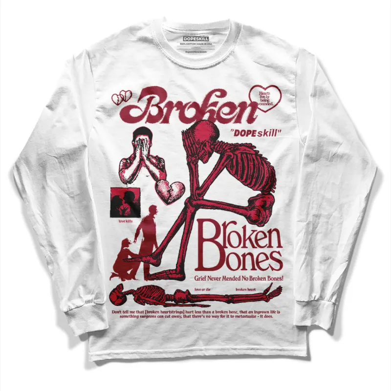 85 Metallic Burgundy 1s DopeSkill Long Sleeve T-Shirt Broken Bones Graphic sold by DopeSkill