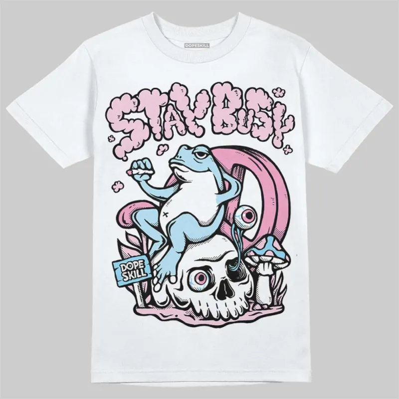 Paw Print Pink Foam 1s DopeSkill T-Shirt Stay Busy Graphic sold by DopeSkill