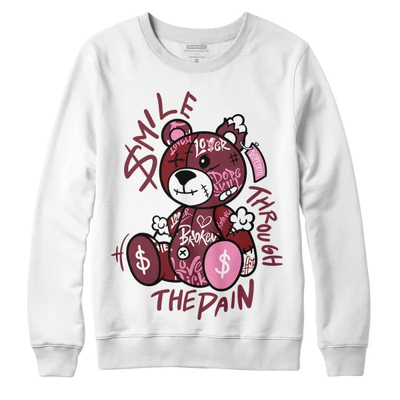 Team Red 1s DopeSkill Sweatshirt Smile Through The Pain Graphic sold by DopeSkill