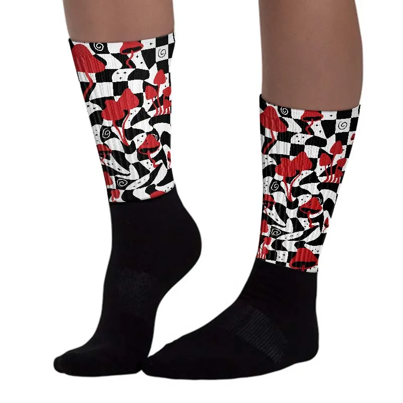 Red Taxi 12s DopeSkill Sublimated Socks Mushroom Graphic sold by DopeSkill product image thumbnail 3