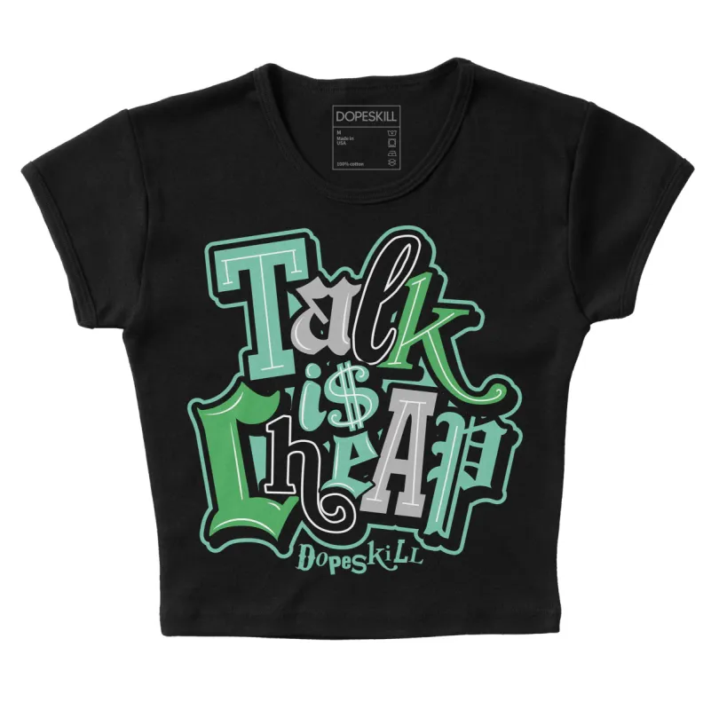 Green Glow 1s DopeSkill Women's Crop Top Talk Is Chip Graphic sold by DopeSkill