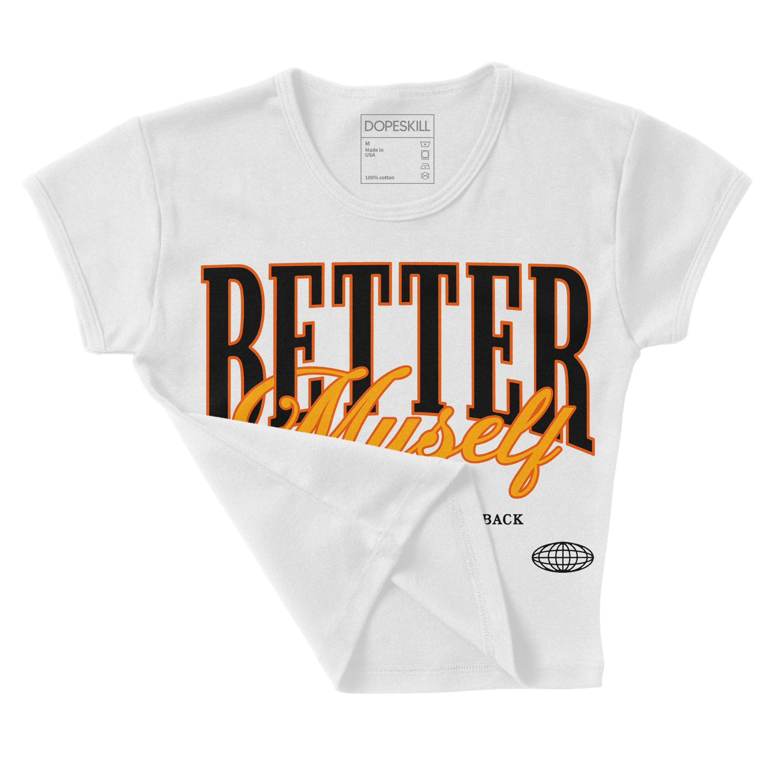 Black Taxi 12s DopeSkill Women's Crop Top Better Myself Graphic sold by DopeSkill product image thumbnail 4