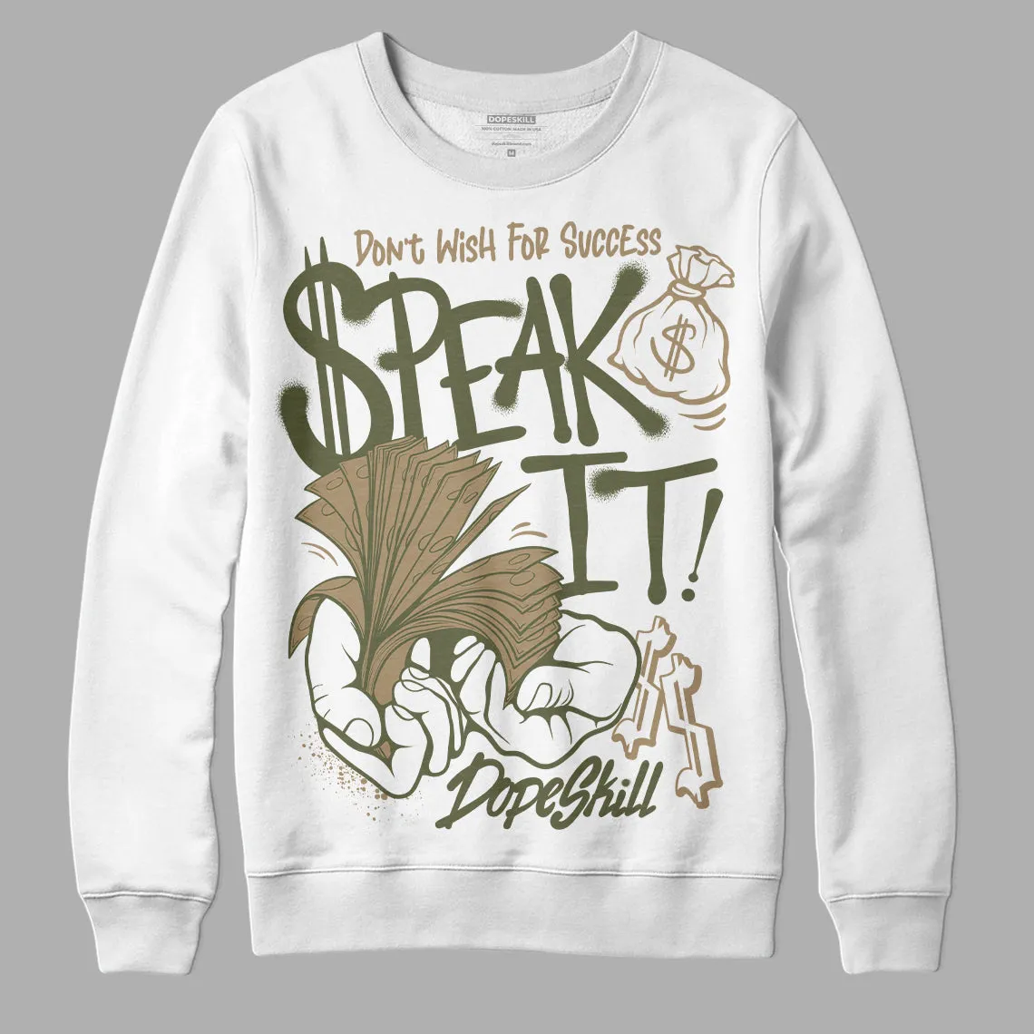 Max 90 Neutral Olive DopeSkill Sweatshirt Speak It Graphic sold by DopeSkill product image thumbnail 2