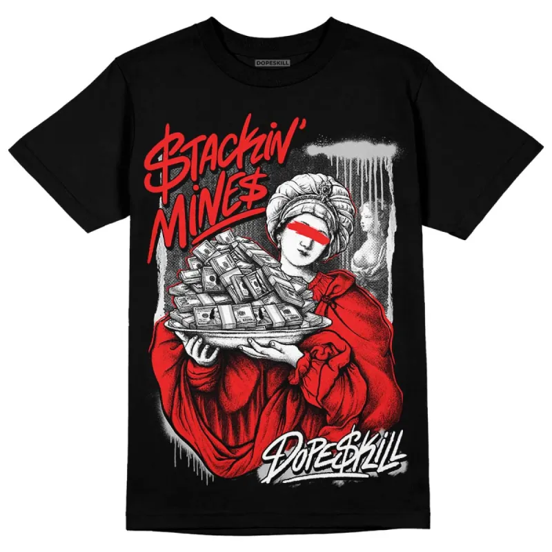AJ Spizike Bred DopeSkill T-Shirt Stackin Mines Graphic sold by DopeSkill