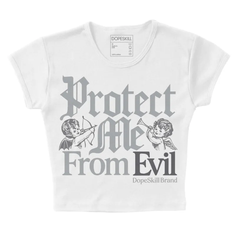 Wet Cement 4s DopeSkill Women's Crop Top Protect Me From Evil Graphic sold by DopeSkill
