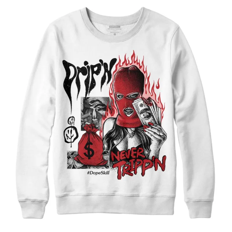 Red Taxi 12s DopeSkill Sweatshirt Drip'n Never Tripp'n Graphic sold by DopeSkill