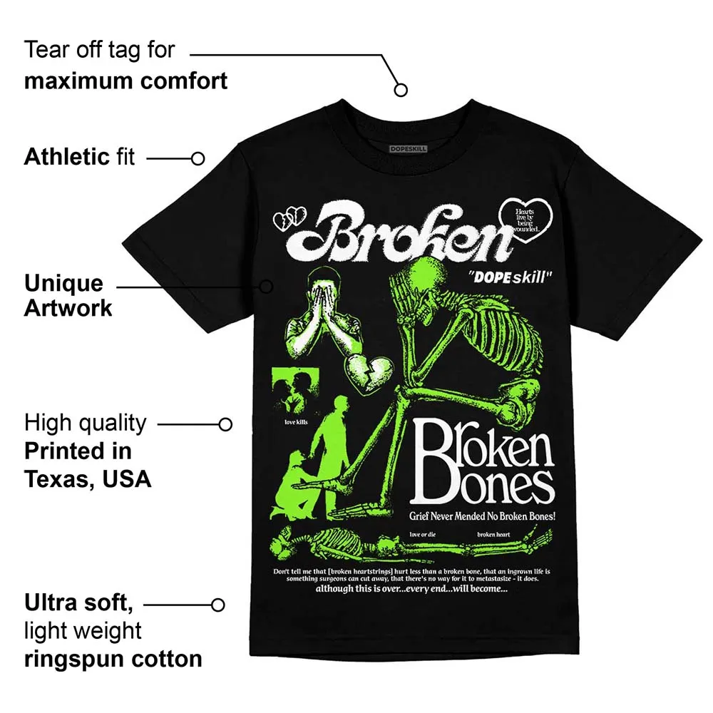 Neon Green Collection DopeSkill T-Shirt Broken Bones Graphic sold by DopeSkill product image thumbnail 3