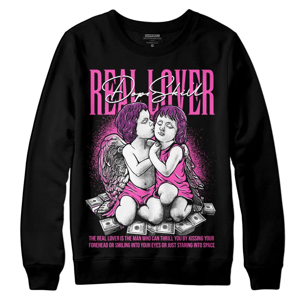 Hyper Violet 4s DopeSkill Sweatshirt Real Lover Graphic sold by DopeSkill product image thumbnail 2