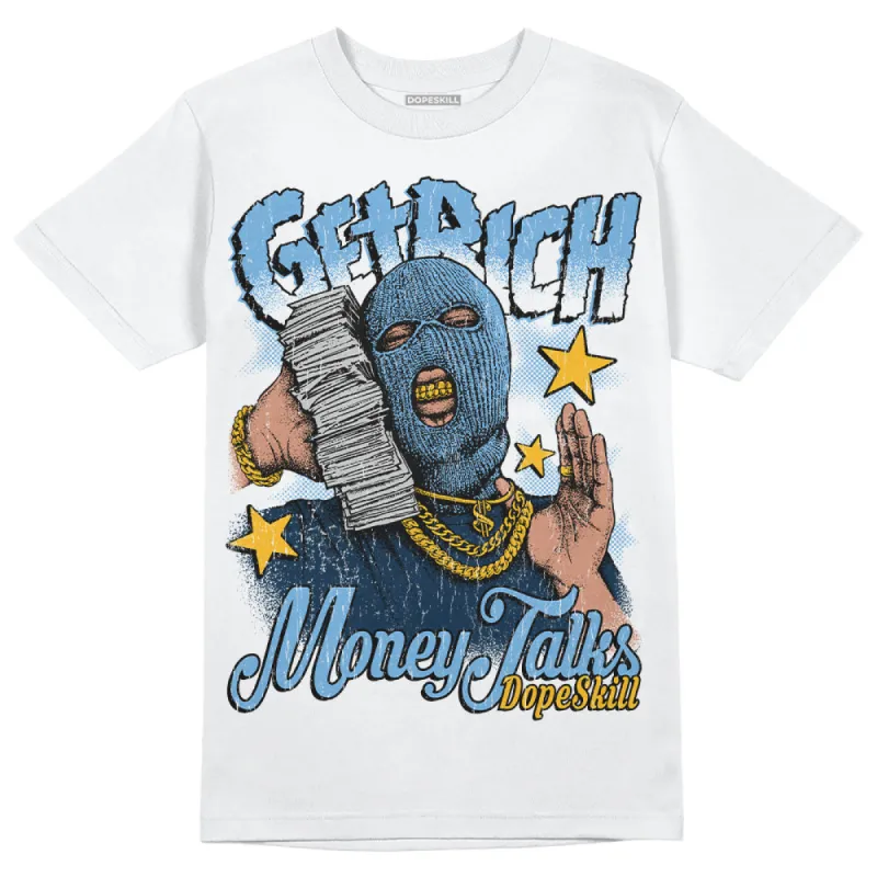First In Flight 1s DopeSkill T-Shirt Get Rich Graphic sold by DopeSkill