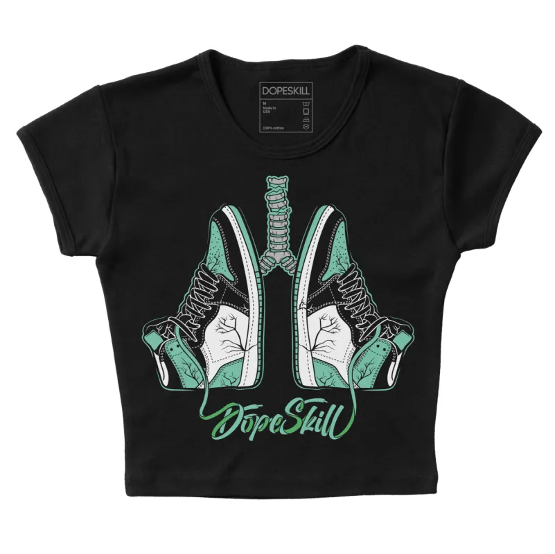 Green Glow 1s DopeSkill Women's Crop Top Breathe Graphic sold by DopeSkill