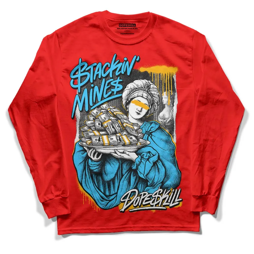 Red Collection DopeSkill Red Long Sleeve T-Shirt Stackin Mines Graphic sold by DopeSkill