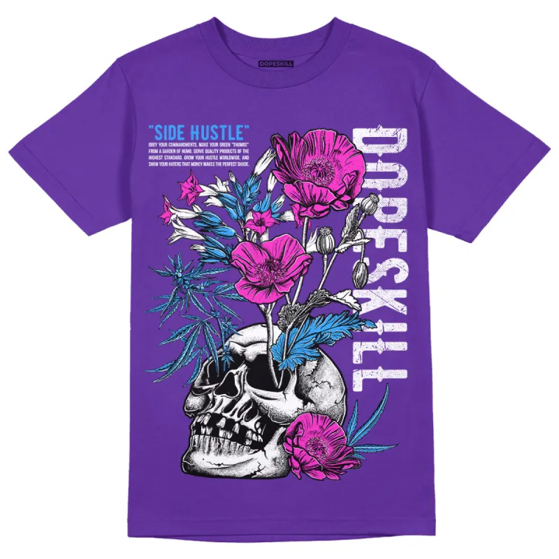 Dunk Purple Championship Court White DopeSkill Purple T-shirt Side Hustle Graphic sold by DopeSkill