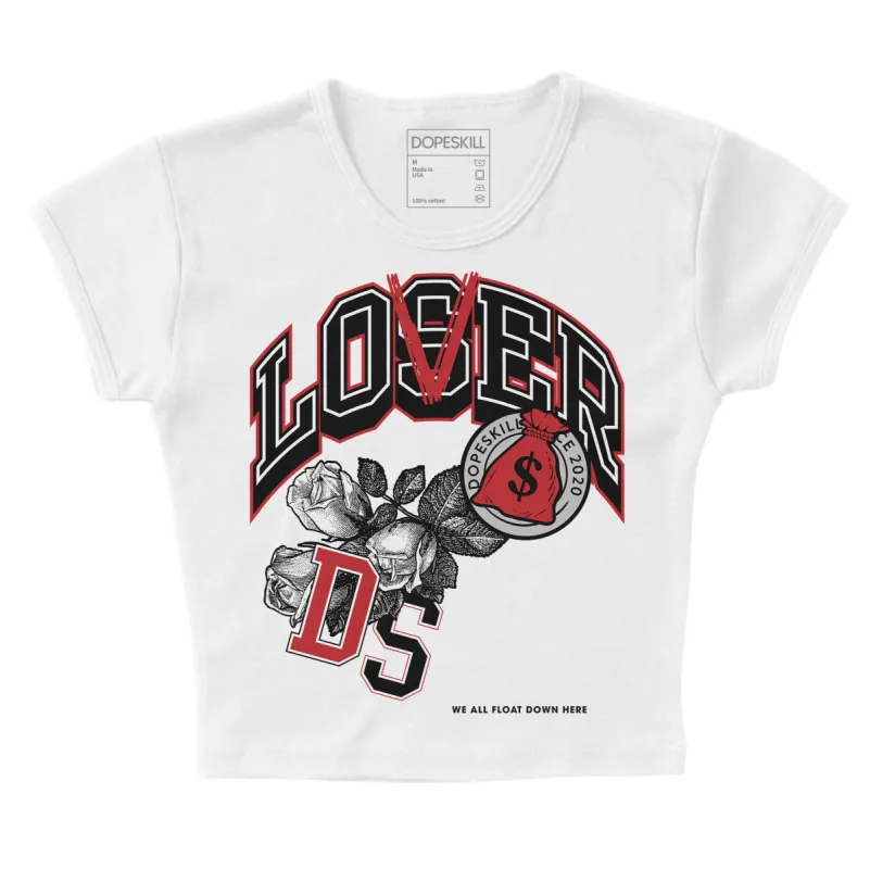 Red Taxi 12s DopeSkill Women's Crop Top Loser Lover Graphic sold by DopeSkill