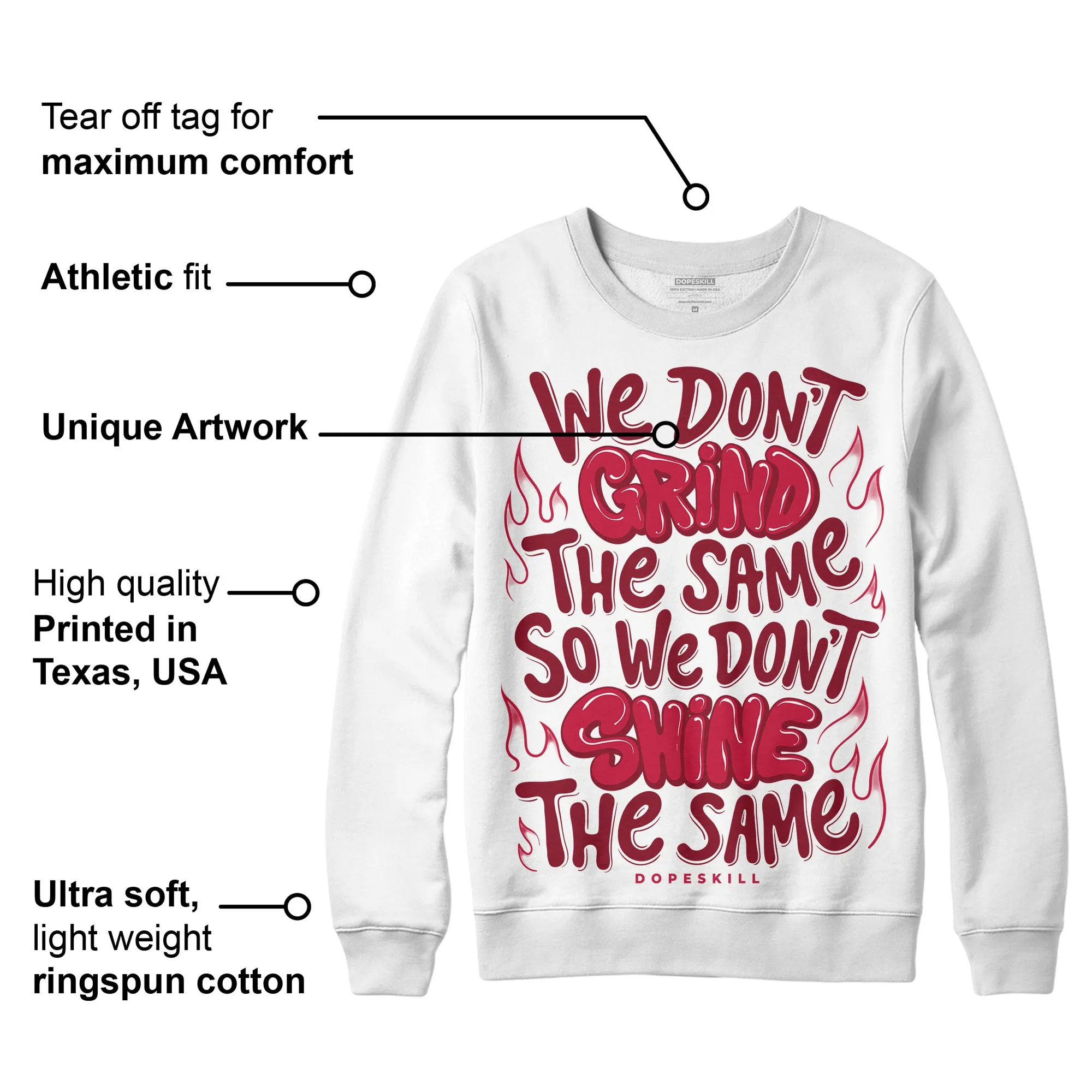 85 Metallic Burgundy 1s DopeSkill Sweatshirt Grind Shine Graphic sold by DopeSkill product image thumbnail 3