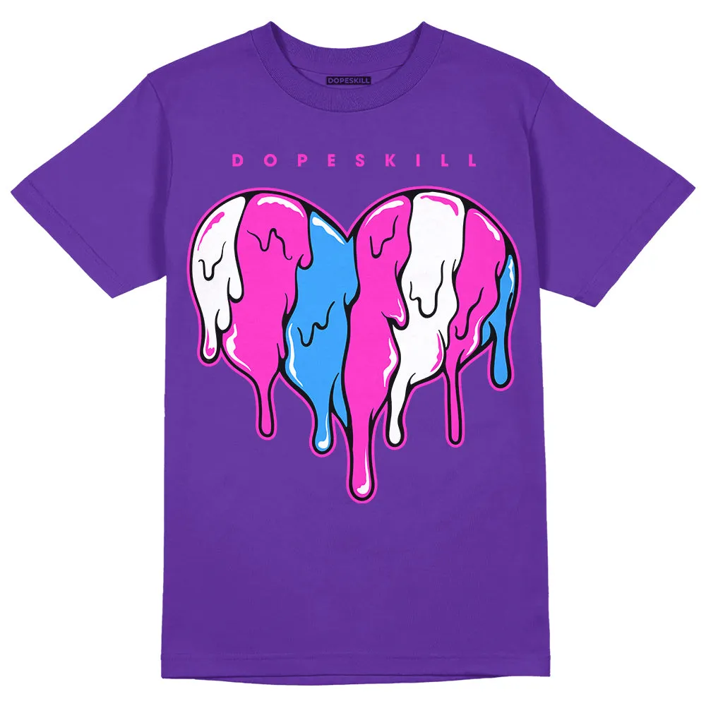 Dunk Purple Championship Court White DopeSkill Purple T-shirt Slime Drip Heart Graphic sold by DopeSkill