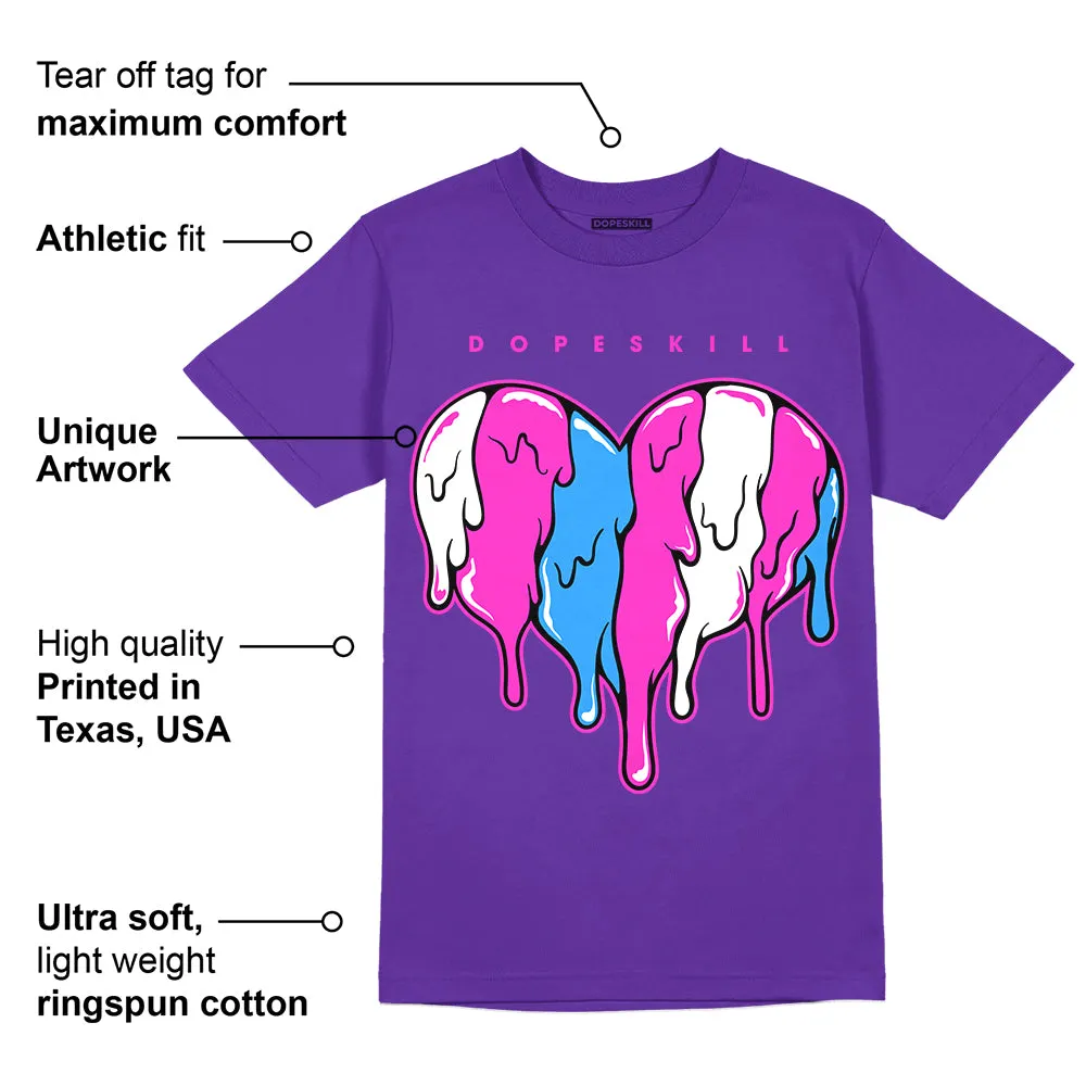 Dunk Purple Championship Court White DopeSkill Purple T-shirt Slime Drip Heart Graphic sold by DopeSkill product image thumbnail 2