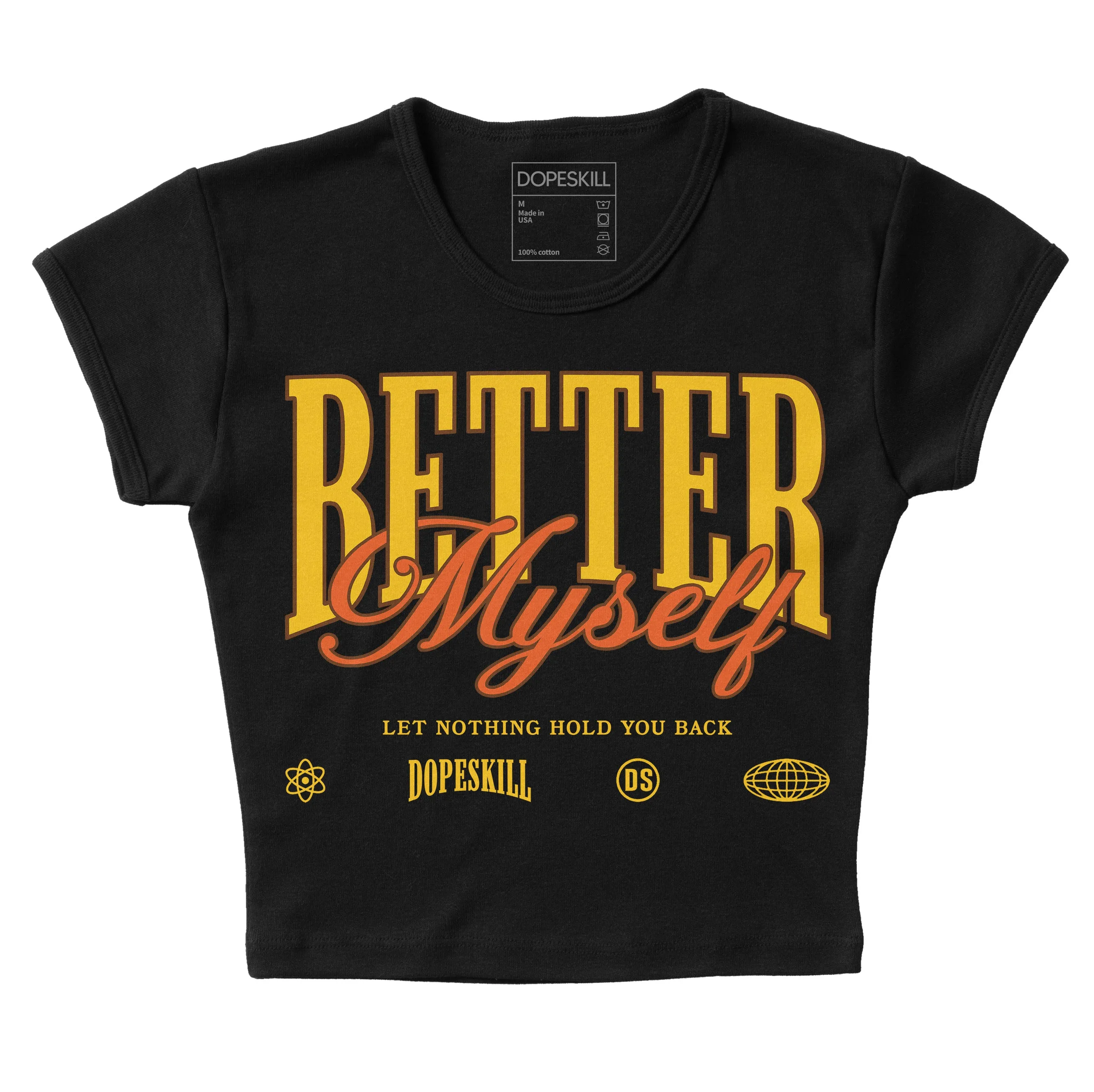 Yellow Collection DopeSkill Women's Crop Top Better Myself Graphic sold by DopeSkill
