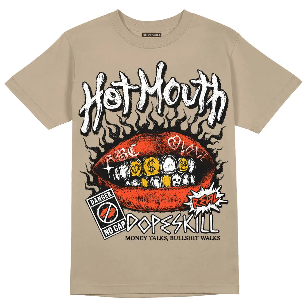 Latte 1s DopeSkill Medium Brown T-shirt Hot Mouth Graphic sold by DopeSkill