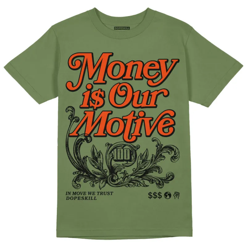 Olive Collection DopeSkill Olive T-shirt Money Is Our Motive Typo Graphic sold by DopeSkill
