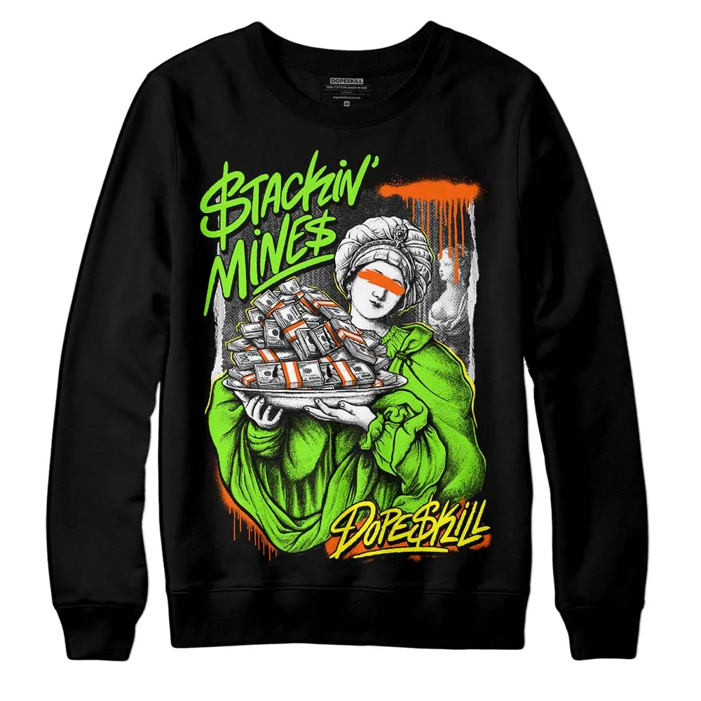 Neon Green Collection DopeSkill Sweatshirt Stackin Mines Graphic sold by DopeSkill