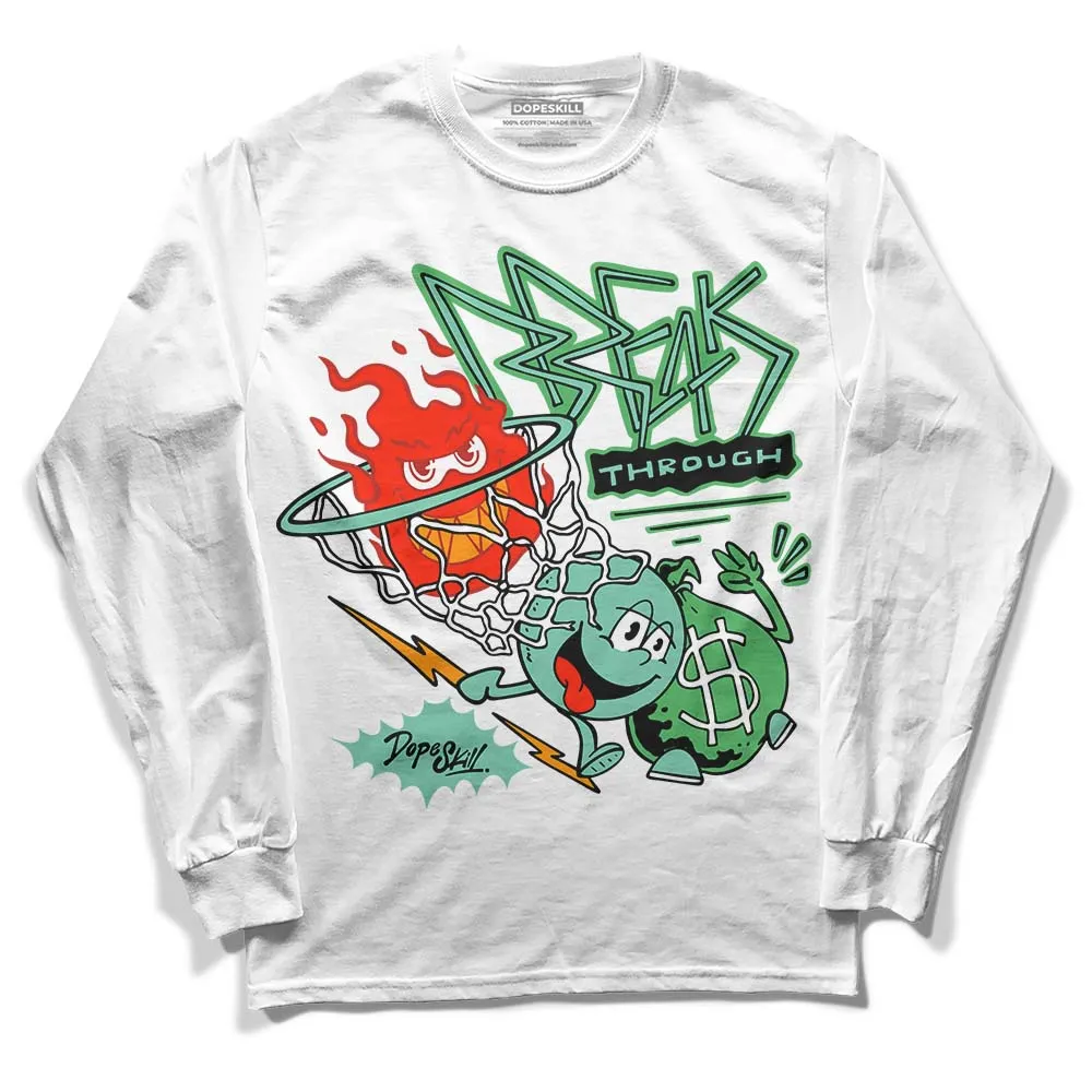 Green Glow 1s DopeSkill Long Sleeve T-Shirt Break Through Graphic sold by DopeSkill product image thumbnail 2