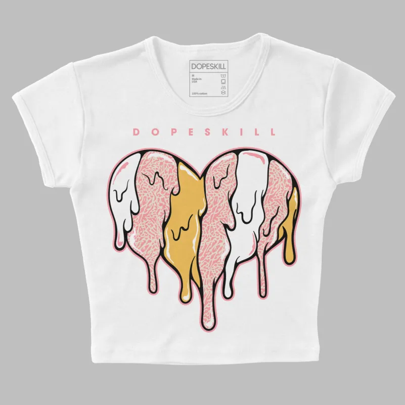 Red Stardust 3s DopeSkill Women's Crop Top Slime Drip Heart Graphic sold by DopeSkill