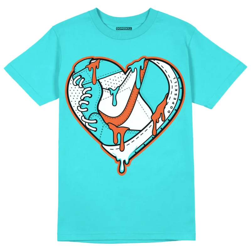 Dunk Dolphins DopeSkill Tahiti Blue T-shirt Heart Jordan Graphic sold by DopeSkill