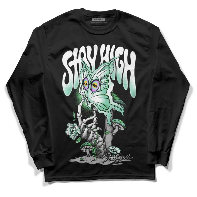Green Glow 1s DopeSkill Long Sleeve T-Shirt Stay High Graphic sold by DopeSkill