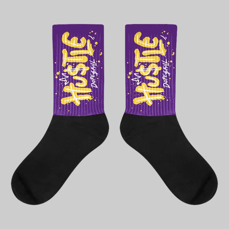 Field Purple 12s DopeSkill Sublimated Socks Hustle Graphic sold by DopeSkill