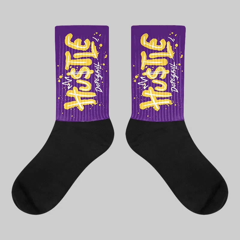 Field Purple 12s DopeSkill Sublimated Socks Hustle Graphic sold by DopeSkill