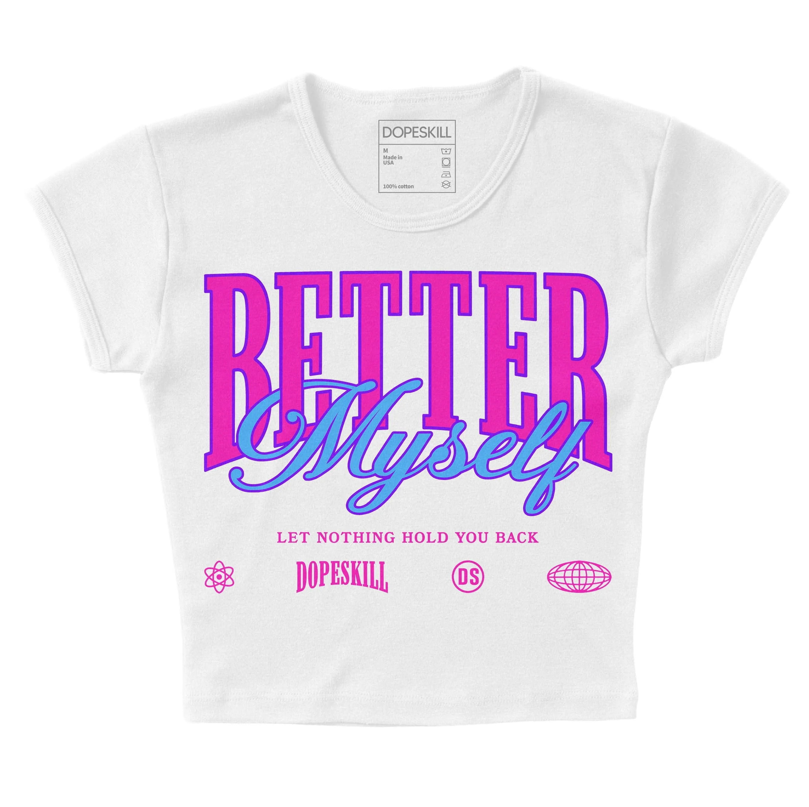 Dunk Low Active Fuchsia DopeSkill Women's Crop Top Better Myself Graphic sold by DopeSkill