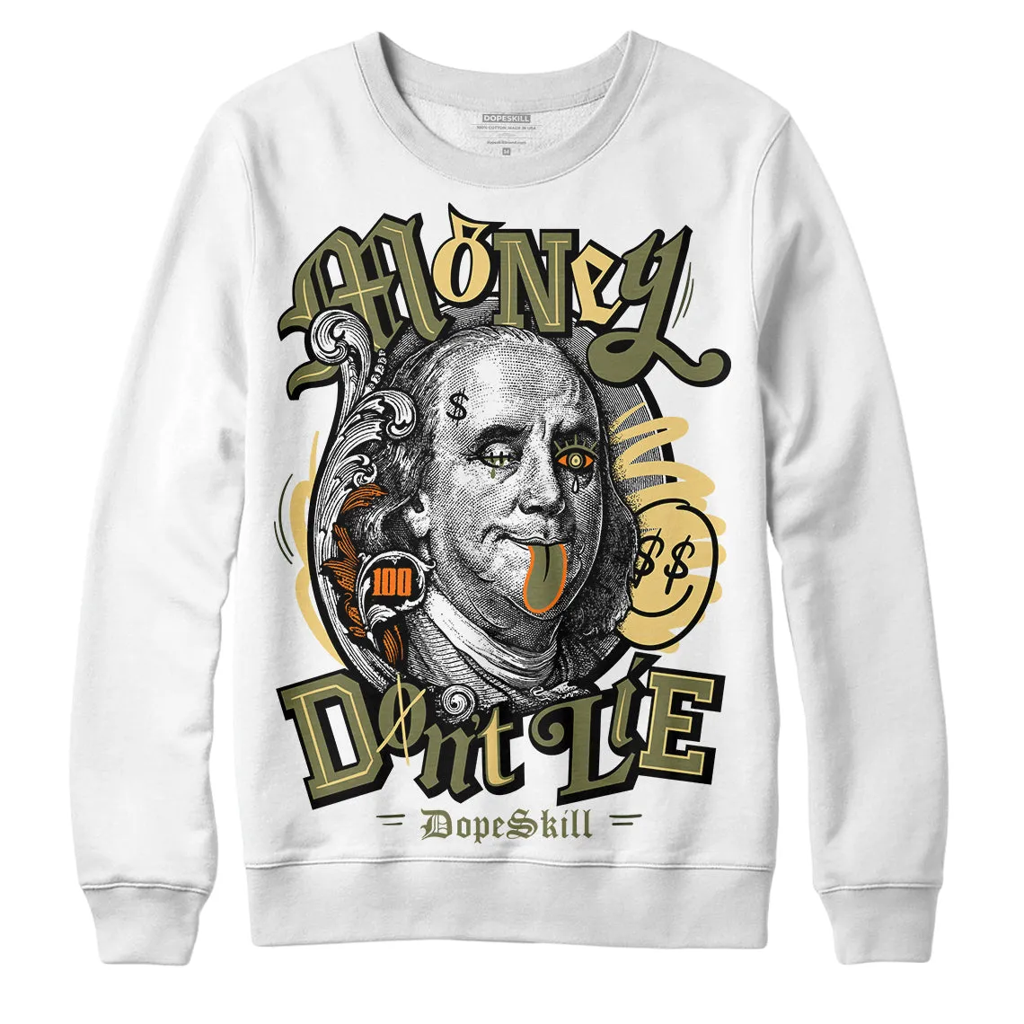 Craft Olive 4s DopeSkill Sweatshirt Money Don't Lie Graphic sold by DopeSkill product image thumbnail 2