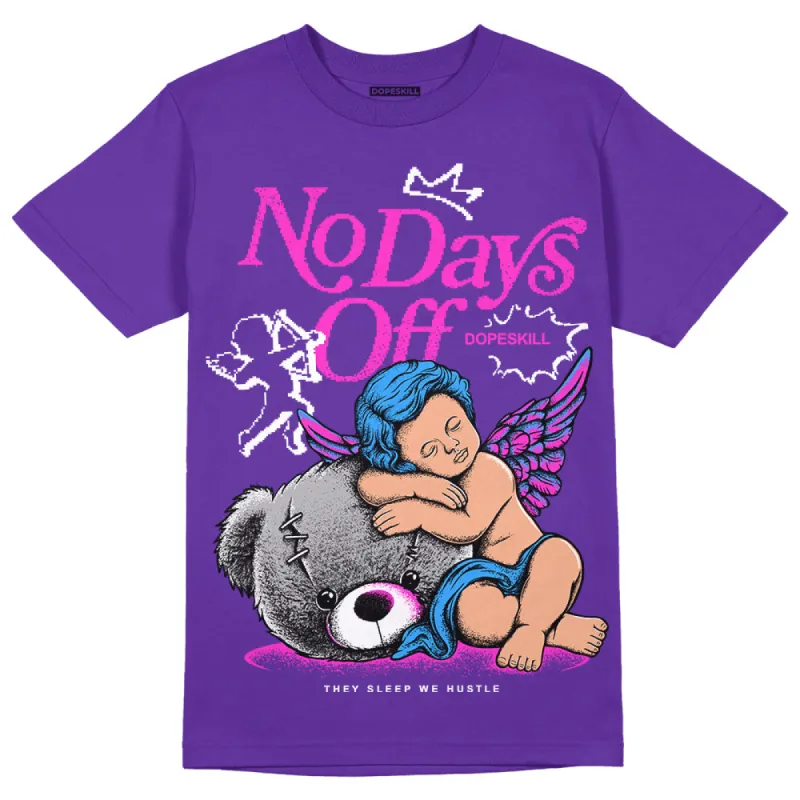 Dunk Purple Championship Court White DopeSkill Purple T-shirt New No Days Off Graphic sold by DopeSkill