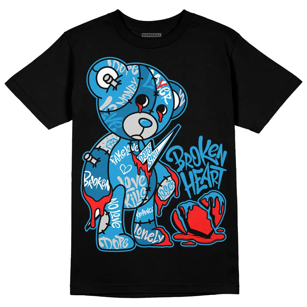 Military Blue 4s DopeSkill T-Shirt Broken Heart Graphic sold by DopeSkill product image thumbnail 2
