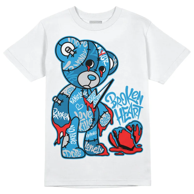 Military Blue 4s DopeSkill T-Shirt Broken Heart Graphic sold by DopeSkill