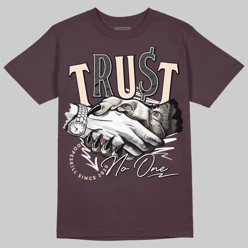 Violet Ore 3s DopeSkill Maroon T-shirt Trust No One Graphic sold by DopeSkill