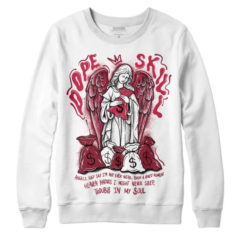 85 Metallic Burgundy 1s DopeSkill Sweatshirt Angels Graphic sold by DopeSkill