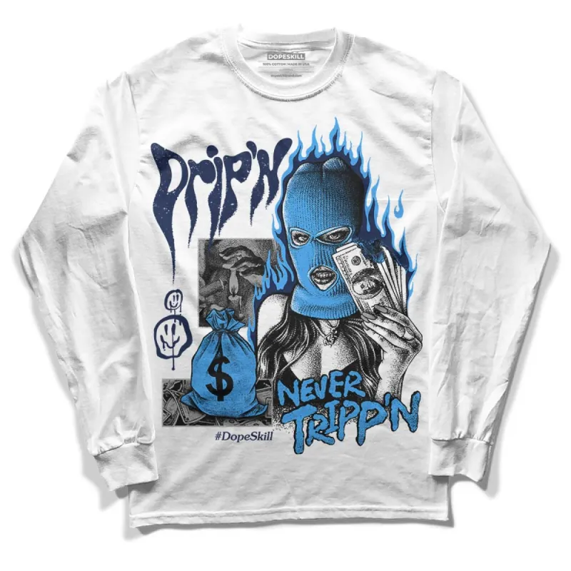 AJ Spizike White Obsidian DopeSkill Long Sleeve T-Shirt Drip'n Never Tripp'n Graphic sold by DopeSkill
