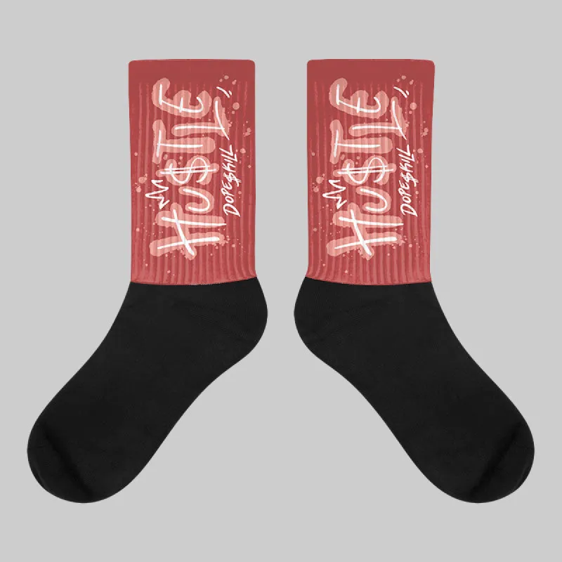 Dune Red 13s DopeSkill Sublimated Socks Hustle Graphic sold by DopeSkill