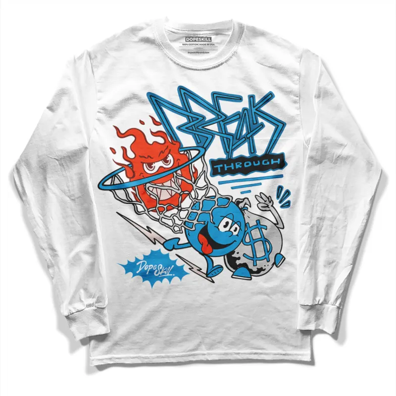 Military Blue 4s DopeSkill Long Sleeve T-Shirt Break Through Graphic sold by DopeSkill