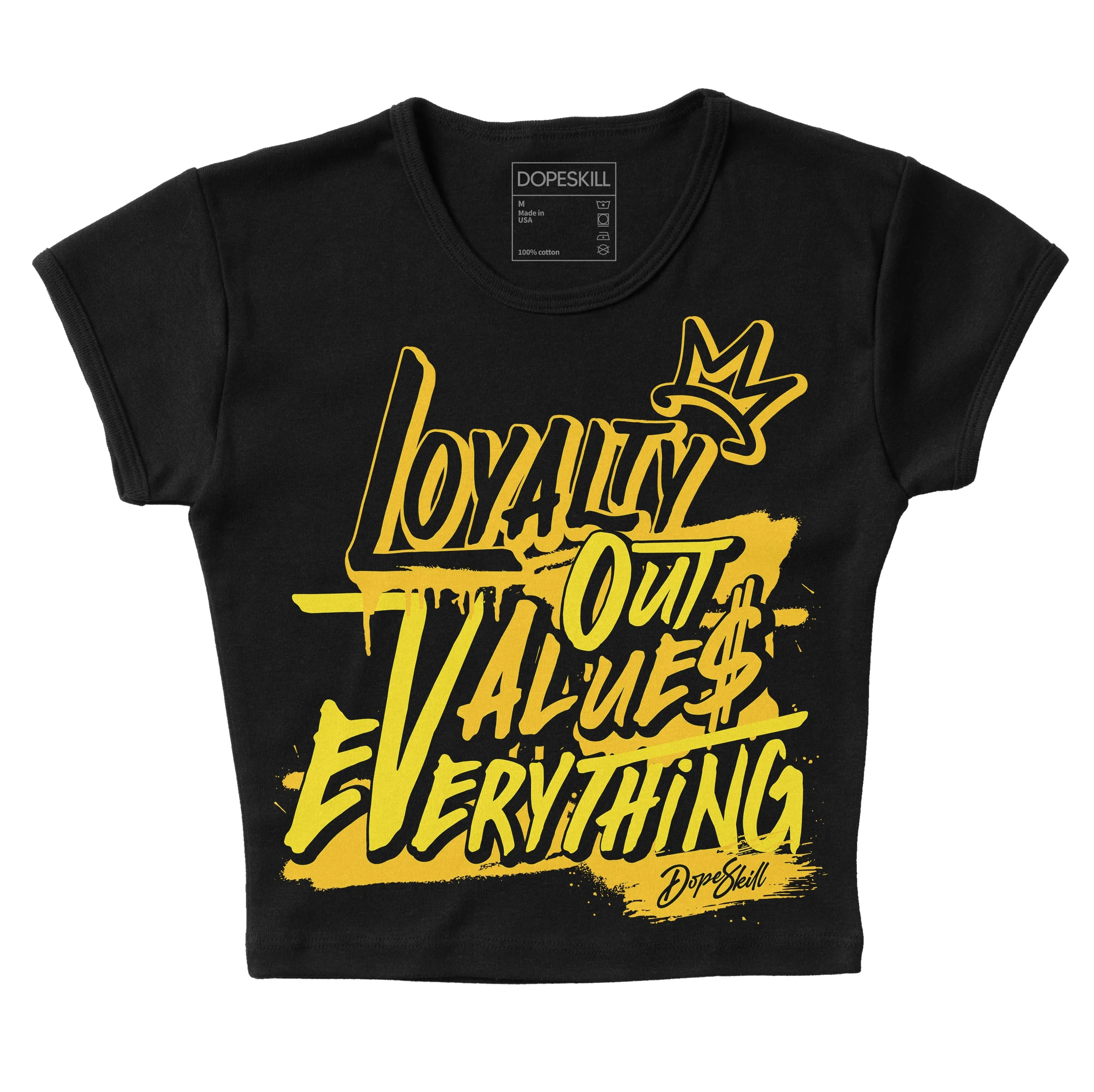 Vivid Sulfur 4s DopeSkill Women's Crop Top LOVE Graphic sold by DopeSkill product image thumbnail 2
