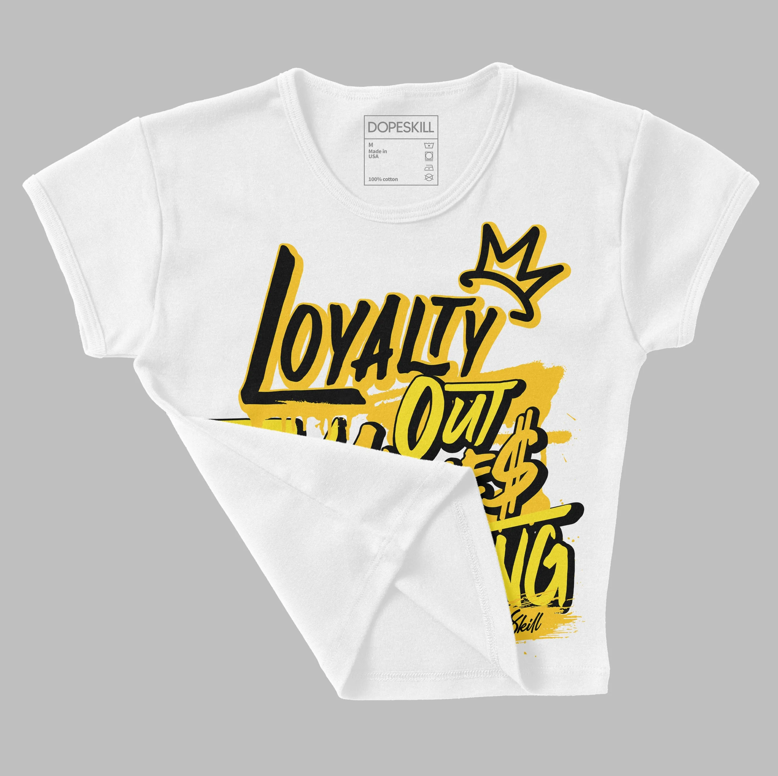 Vivid Sulfur 4s DopeSkill Women's Crop Top LOVE Graphic sold by DopeSkill product image thumbnail 3