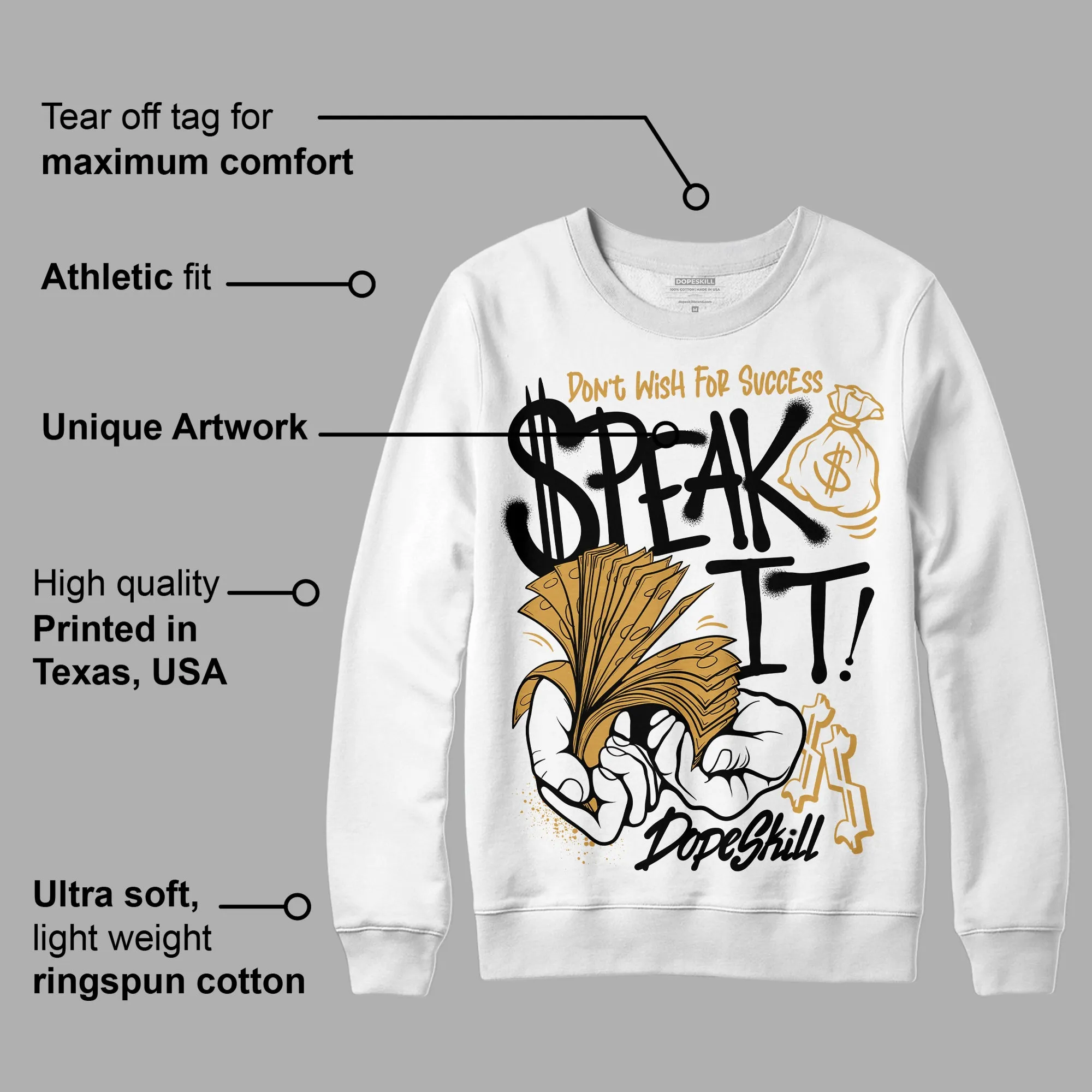 Gratitude 11s DopeSkill Sweatshirt Speak It Graphic sold by DopeSkill product image thumbnail 3