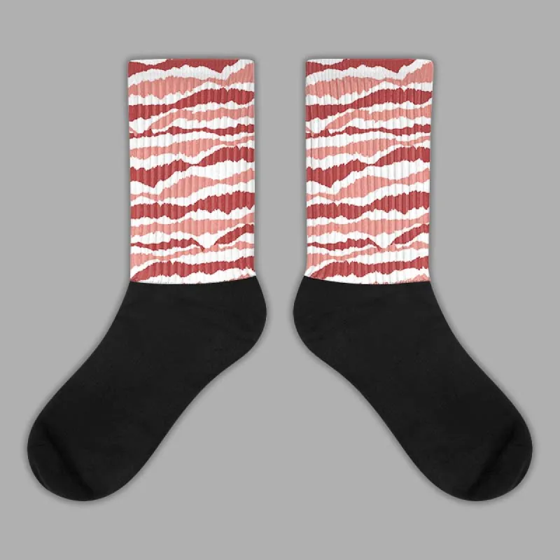 Dune Red 13s DopeSkill Sublimated Socks Abstract Tiger Graphic sold by DopeSkill