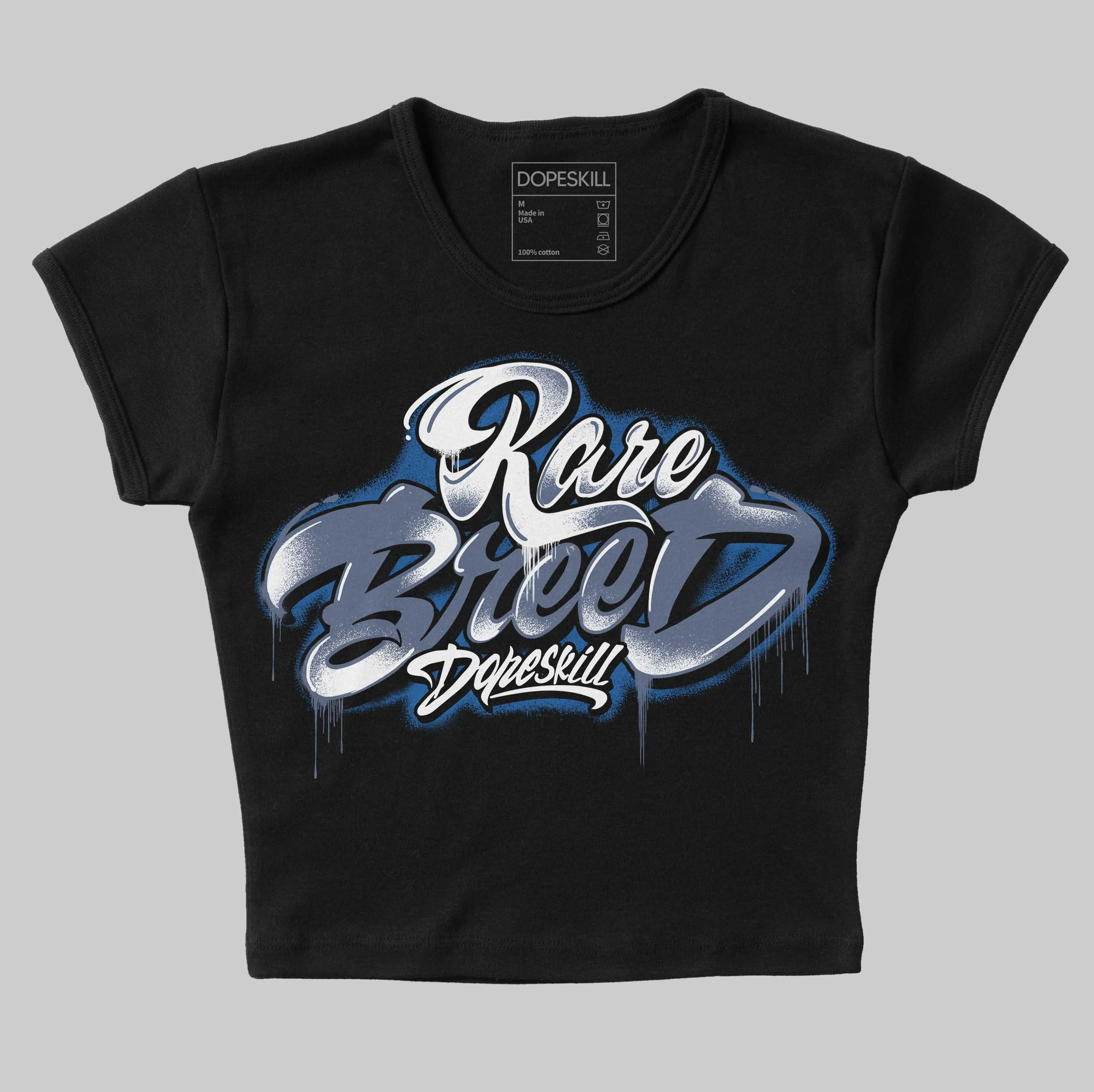 Diffused Blue 11s DopeSkill Women's Crop Top Rare Breed Type Graphic sold by DopeSkill product image thumbnail 2