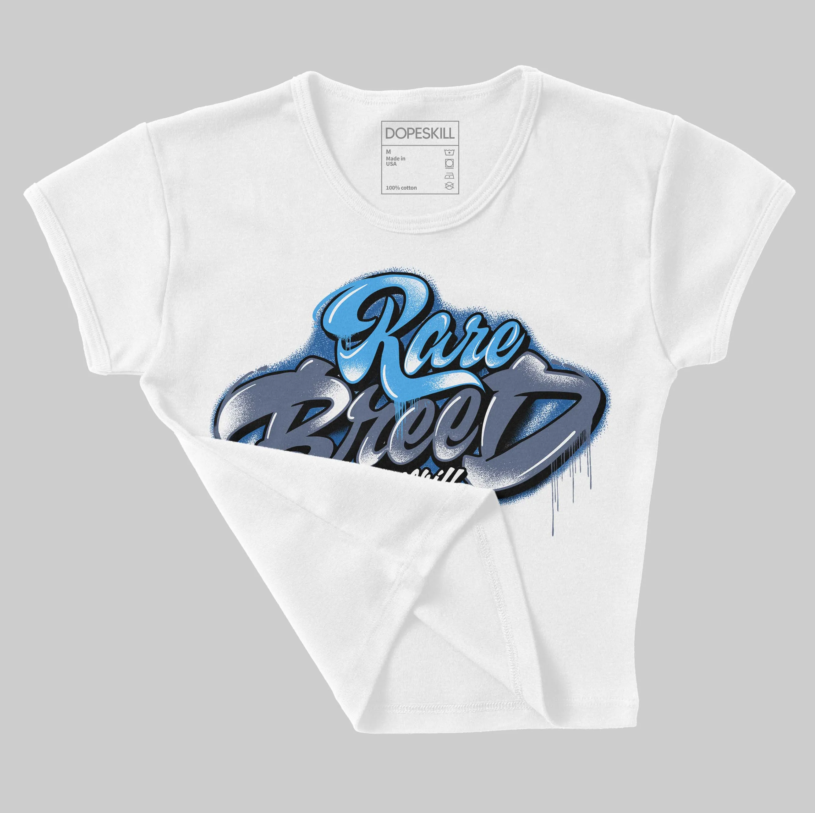 Diffused Blue 11s DopeSkill Women's Crop Top Rare Breed Type Graphic sold by DopeSkill product image thumbnail 3