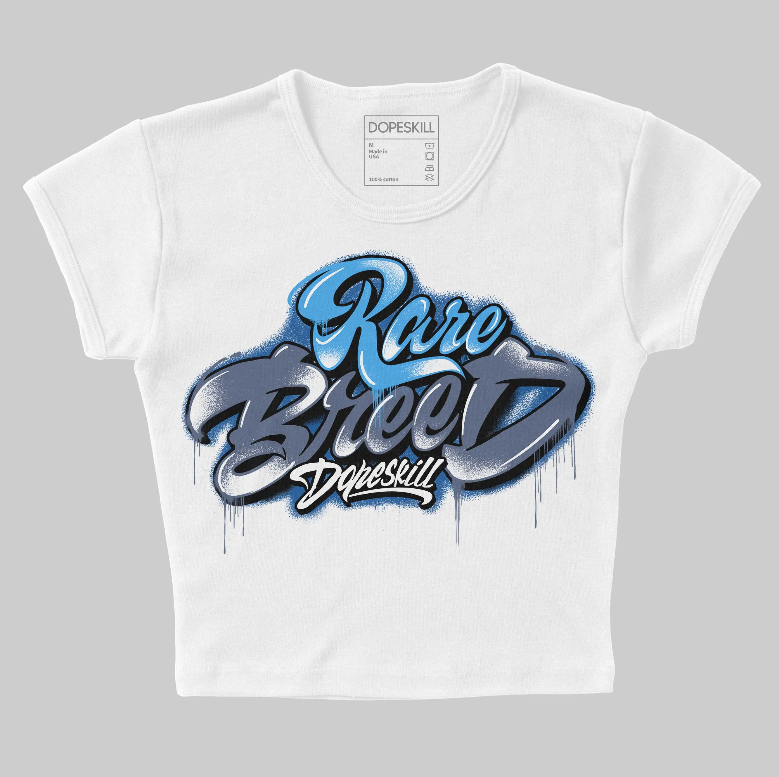 Diffused Blue 11s DopeSkill Women's Crop Top Rare Breed Type Graphic sold by DopeSkill