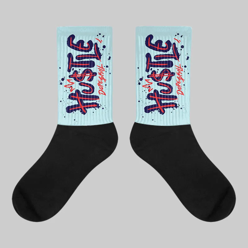 Dunk Glacier Blue DopeSkill Sublimated Socks Hustle Graphic sold by DopeSkill
